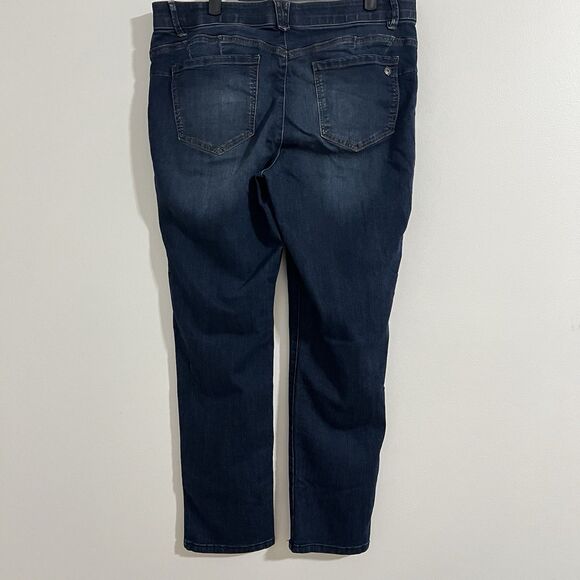 Democracy Jeans Womens Size 16 Blue Straight Absolution Mid Rise Stretch Denim - Picture 2 of 9